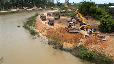 Wonderful Amazing New Road Showing Mighty Bulldozer Pushing Dirt Land