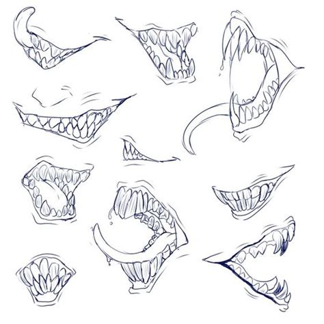 Mouth Drawing Reference Sharp Teeth - Inter disciplina