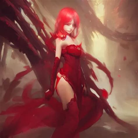 The Crimson Princess Artwork By Wlop And Ross Tran Stable Diffusion