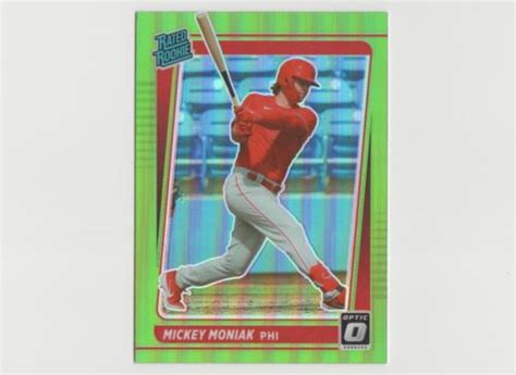 2021 Panini Donruss Optic Mickey Moniak Rated Rookie Rc Lime Green