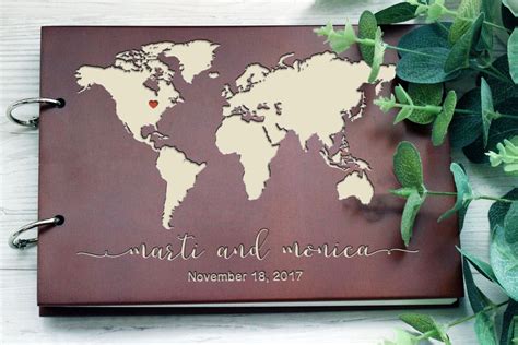 Wedding Guest Book Map Guest Book Travel Guest Book Travel - Etsy