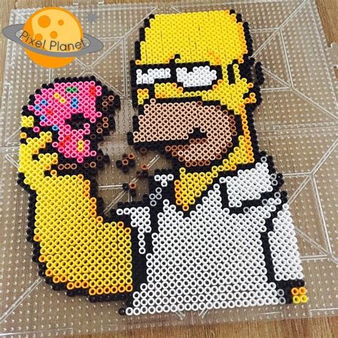 Homer Simpson Perler Beads By Pixel Planet Perler Bead Art Perler The