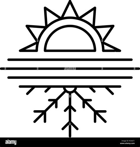 Hot Cold Conditioner Icon Outline Style Stock Vector Image Art Alamy