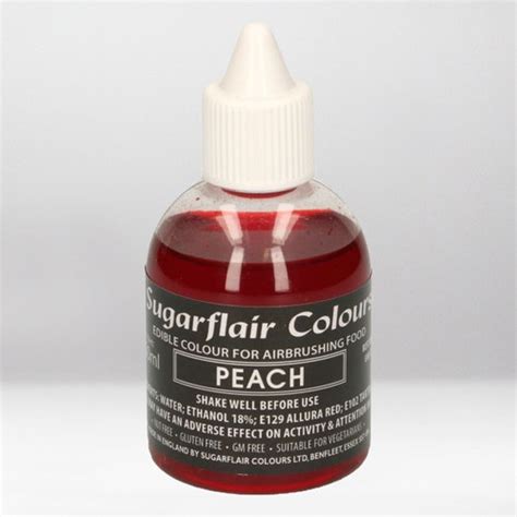 Sugarflair Airbrush Colours Peach Sugar Craft Malta