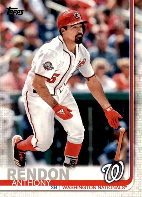 2019 Topps Anthony Rendon Washington Nationals 242 MLB Baseball Sports