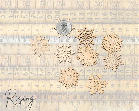 Set Of 54 Unfinished Wood Snowflakes Mini Winter Christmas