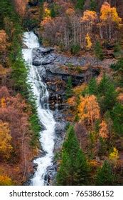 One Many Waterfalls Falling Into Beautiful Stock Photo