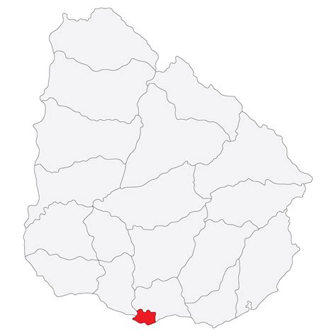 Map of Uruguay with capital city Montevideo 40182311 PNG