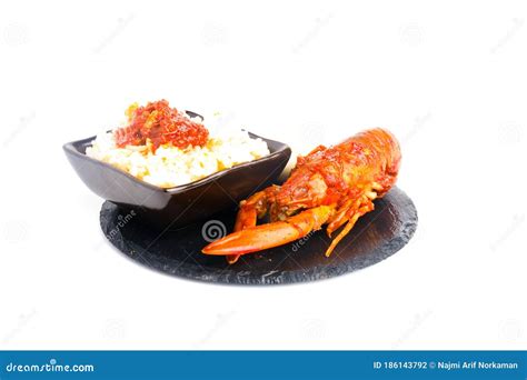 set  nasi lemak lobster stock photo image  malaysian