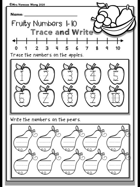 Kindergarten Math Worksheets Numbers 1 10 Number Order Distance Learning Artofit