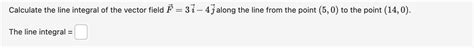 Solved Calculate the line integral of the vector field | Chegg.com