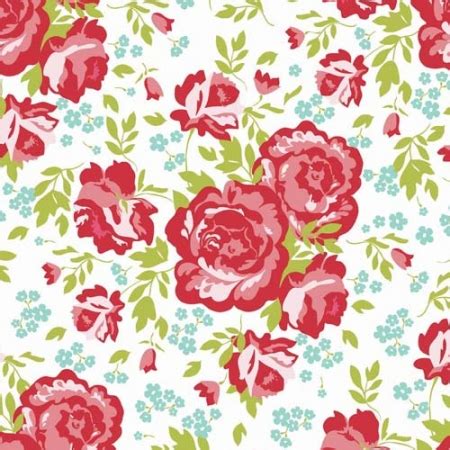 Primrose Garden Floral Red