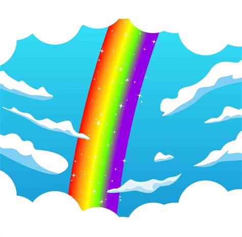 Colorful Rainbow With Clouds Backgrounds Vector Illustration 15566745