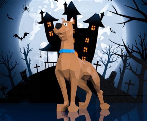 Scooby Doo Papercraft Scooby Doo Dog Papercraft Dog Diy Etsy