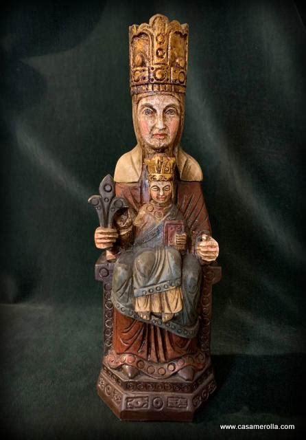 Virgen Románica en madera tallada La Boutique de Merolla Tradición y