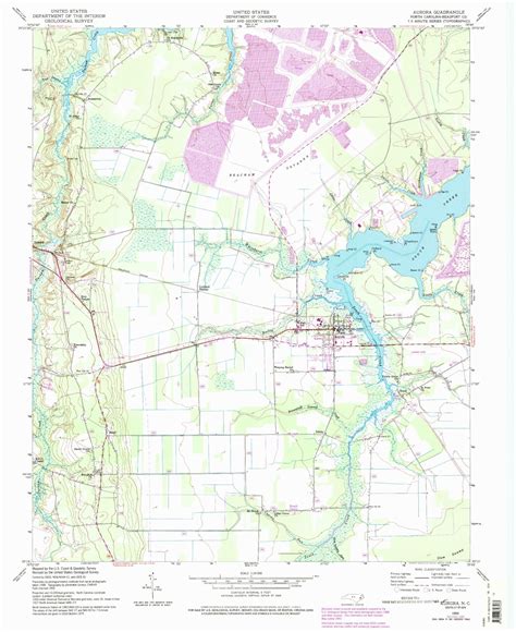 Classic Usgs Aurora North Carolina 75x75 Topo Map Mytopo Map Store