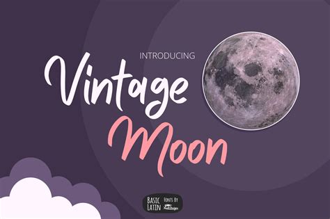 Vintage Moon Font By Yandidesigns Thehungryjpeg