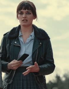 Maeve Wiley Leather Jacket Sex Education S03 Emma Mackey Black Jacket