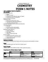 NEW FORM 1 CHEMISTRY UPDATED Pdf Dirzon