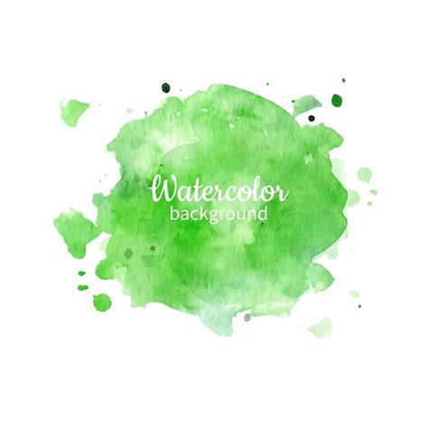 Fondo Pintado A Mano Abstracto Acuarela Verde Vector Premium