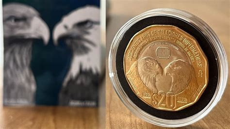 Pujas elevadas nueva moneda de 20 pesos con dos águilas supera los 700