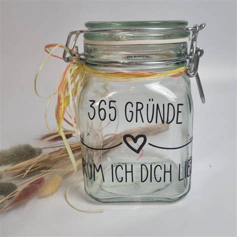 Gr Nde Warum Ich Dich Liebe Glas Valentinstag F R Paare Etsy De