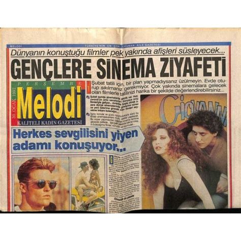 Gökçe Koleksiyon Sabah Gazetesi Melodi Eki 30 Ocak 1992 Fiyatı