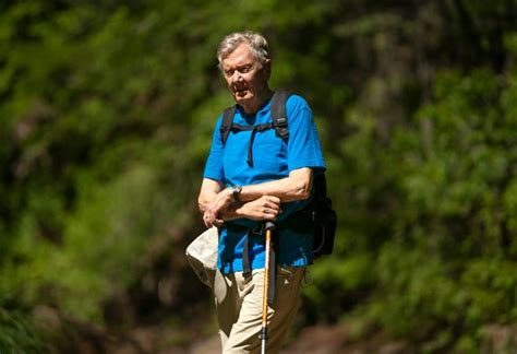 Former Arizona governor Bruce Babbitt hiking in the West Fork of Oak Creek