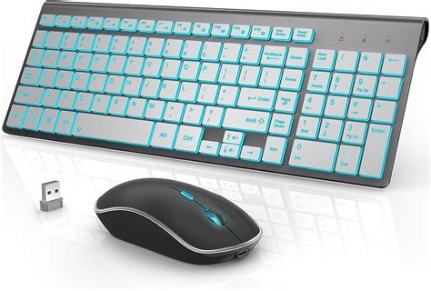 J JOYACCESS Combo de teclado y mouse inalámbricos con 7 opciones