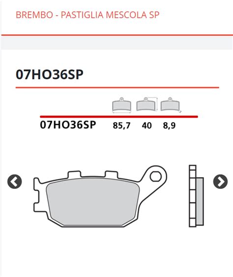 Pastiglie Freno Brembo Posteriori Sp Honda Crf L Africa Twin Abs