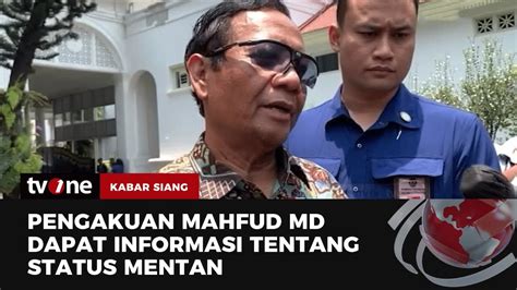 Mahfud Md Ungkap Mentan Sudah Ditetapkan Sebagai Tersangka Korupsi Oleh