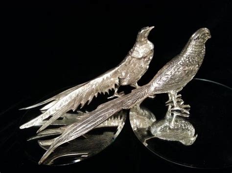 2 Antique Silver Birds Statue Sculpture By OldGLoriEstateSale 42 00