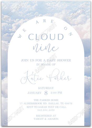 35 Dreamy Ideas For A She S On Cloud Nine Bridal Shower Cardmint