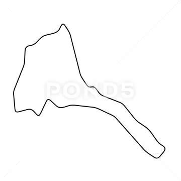 Eritrea Simplified Vector Outline Map Royalty Free