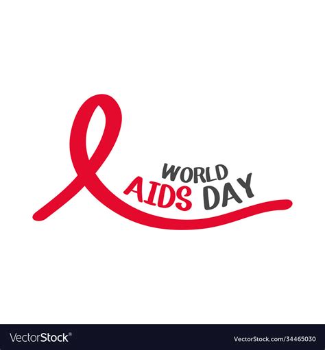 World Aids Day 1st December Campaign Awareness Vector Image