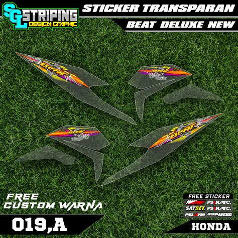 Jual Cod Striping Transparan Beat Deluxe New Variasi List