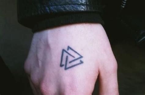 The Meaning of a Double Triangle Tattoo - Viking Valknut | Small tattoos for guys, Hand tattoos ...