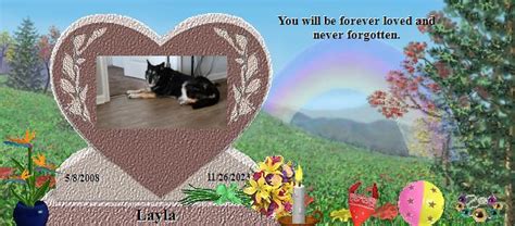 Layla S Rainbow Bridge Pet Loss Memorial