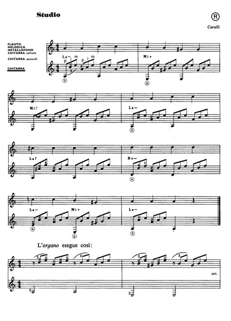 STUDIO Carulli Classical Guitar Sheet Music | Easy Sheet Music