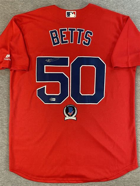 Mookie Betts Autographed Memorabilia Signed Photo Jersey