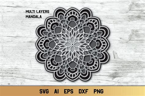 D Mandala For Monogram Svg Layered Svg Cut File Free Script Fonts Riset