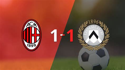 Milan Y Udinese Se Reparten Los Puntos Y Empatan 1 1 Infobae