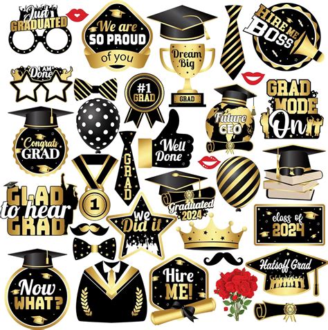 Amazon Katchon Graduation Photo Booth Props Huge Pack Of