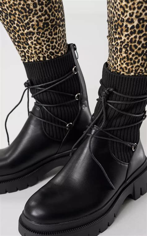 Chelsea Boots With Decorative Laces Black Guts And Gusto