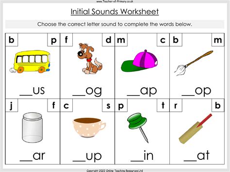 Initial Sounds Esl Worksheet By Joeyb1 Worksheets Library