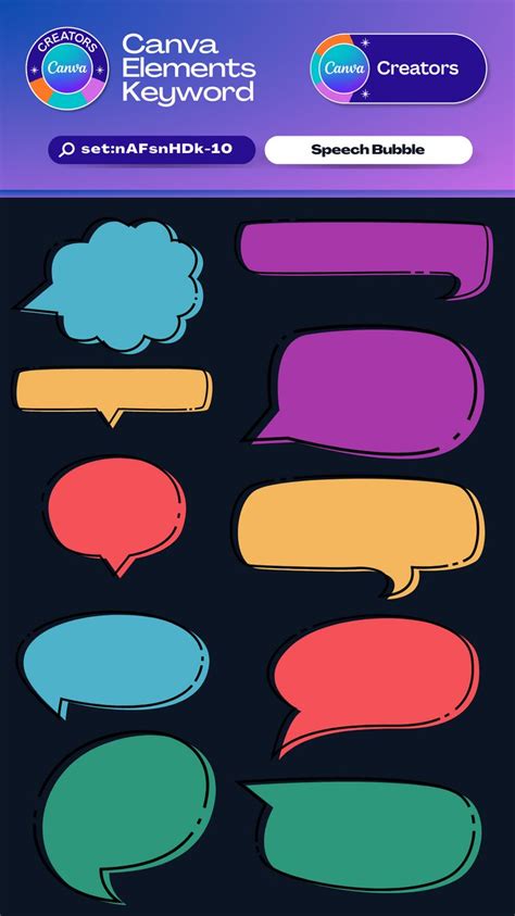 Canva Elements Keyword Speech Bubble Set NAFsnHDk 10 Graphic