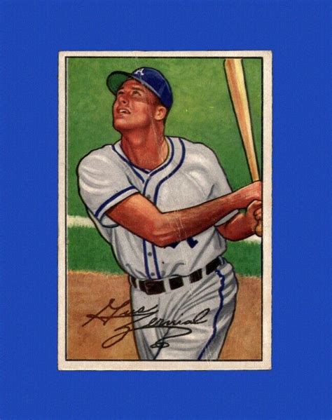 1952 Bowman Set Break 82 Gus Zernial LOW GRADE Crease GMCARDS EBay