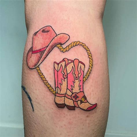 Cowboy Boot Tattoos For Girls