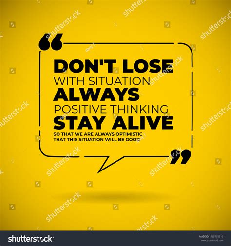 Dont Lose Situation Always Positive Thinking Stock Vector (Royalty Free