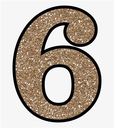 Printable Gold Glitter Numbers